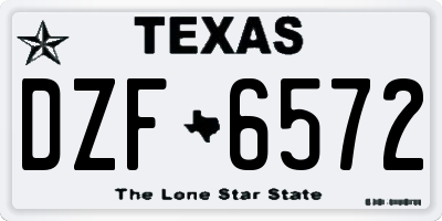 TX license plate DZF6572