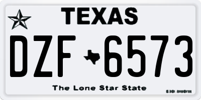 TX license plate DZF6573