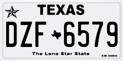TX license plate DZF6579