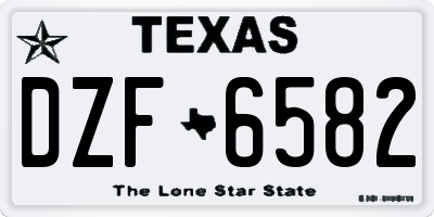 TX license plate DZF6582