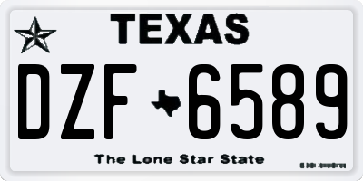 TX license plate DZF6589