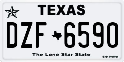 TX license plate DZF6590