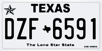 TX license plate DZF6591
