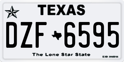 TX license plate DZF6595