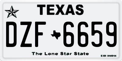TX license plate DZF6659