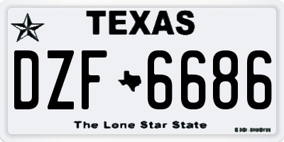 TX license plate DZF6686