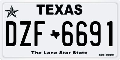TX license plate DZF6691