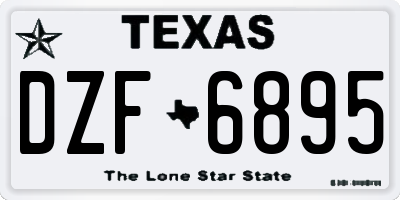 TX license plate DZF6895