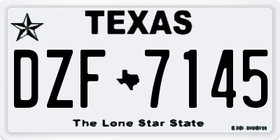 TX license plate DZF7145