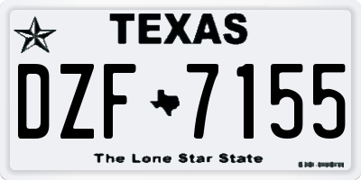 TX license plate DZF7155