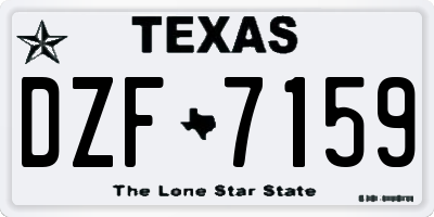 TX license plate DZF7159