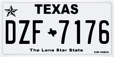 TX license plate DZF7176