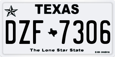 TX license plate DZF7306