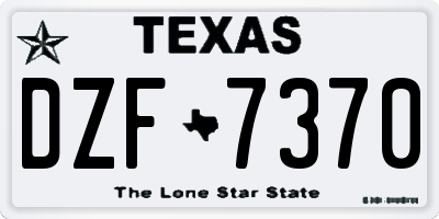 TX license plate DZF7370