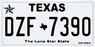 TX license plate DZF7390