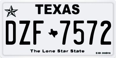 TX license plate DZF7572