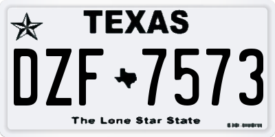 TX license plate DZF7573