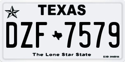 TX license plate DZF7579