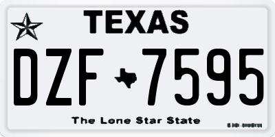TX license plate DZF7595