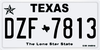 TX license plate DZF7813