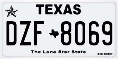TX license plate DZF8069