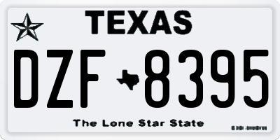 TX license plate DZF8395