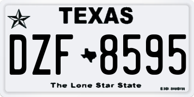 TX license plate DZF8595