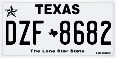 TX license plate DZF8682