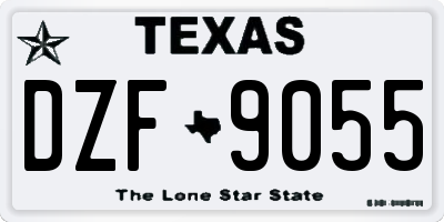 TX license plate DZF9055