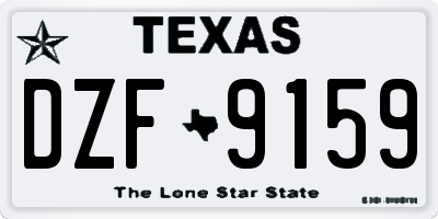 TX license plate DZF9159