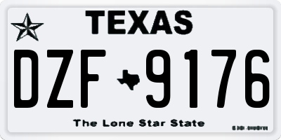 TX license plate DZF9176