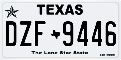 TX license plate DZF9446