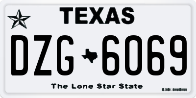 TX license plate DZG6069