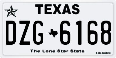 TX license plate DZG6168