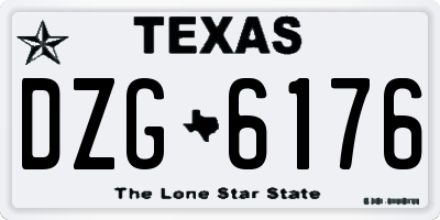 TX license plate DZG6176