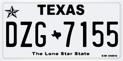 TX license plate DZG7155