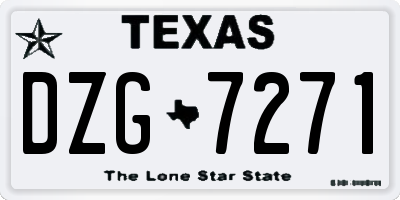 TX license plate DZG7271