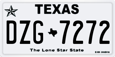 TX license plate DZG7272