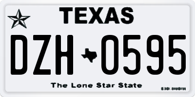 TX license plate DZH0595