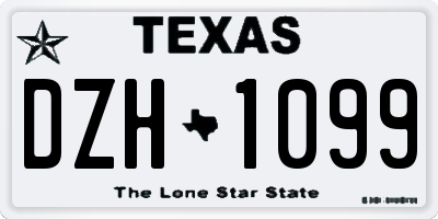 TX license plate DZH1099