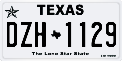 TX license plate DZH1129