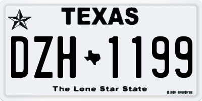 TX license plate DZH1199