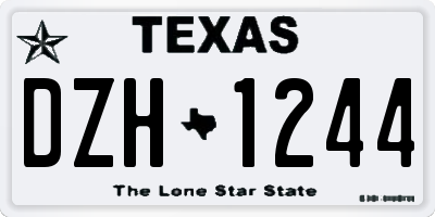 TX license plate DZH1244