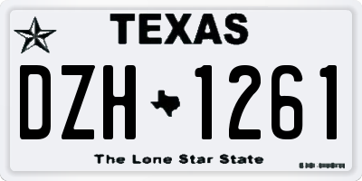 TX license plate DZH1261