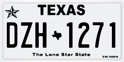 TX license plate DZH1271