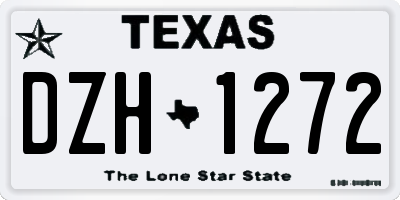 TX license plate DZH1272
