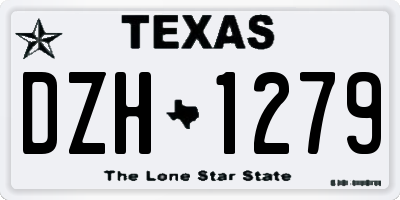 TX license plate DZH1279