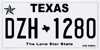 TX license plate DZH1280