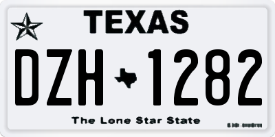 TX license plate DZH1282