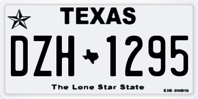TX license plate DZH1295